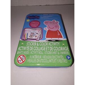 Peppa Pig Activity Coloring and Stickers Markers Travel Tin‎